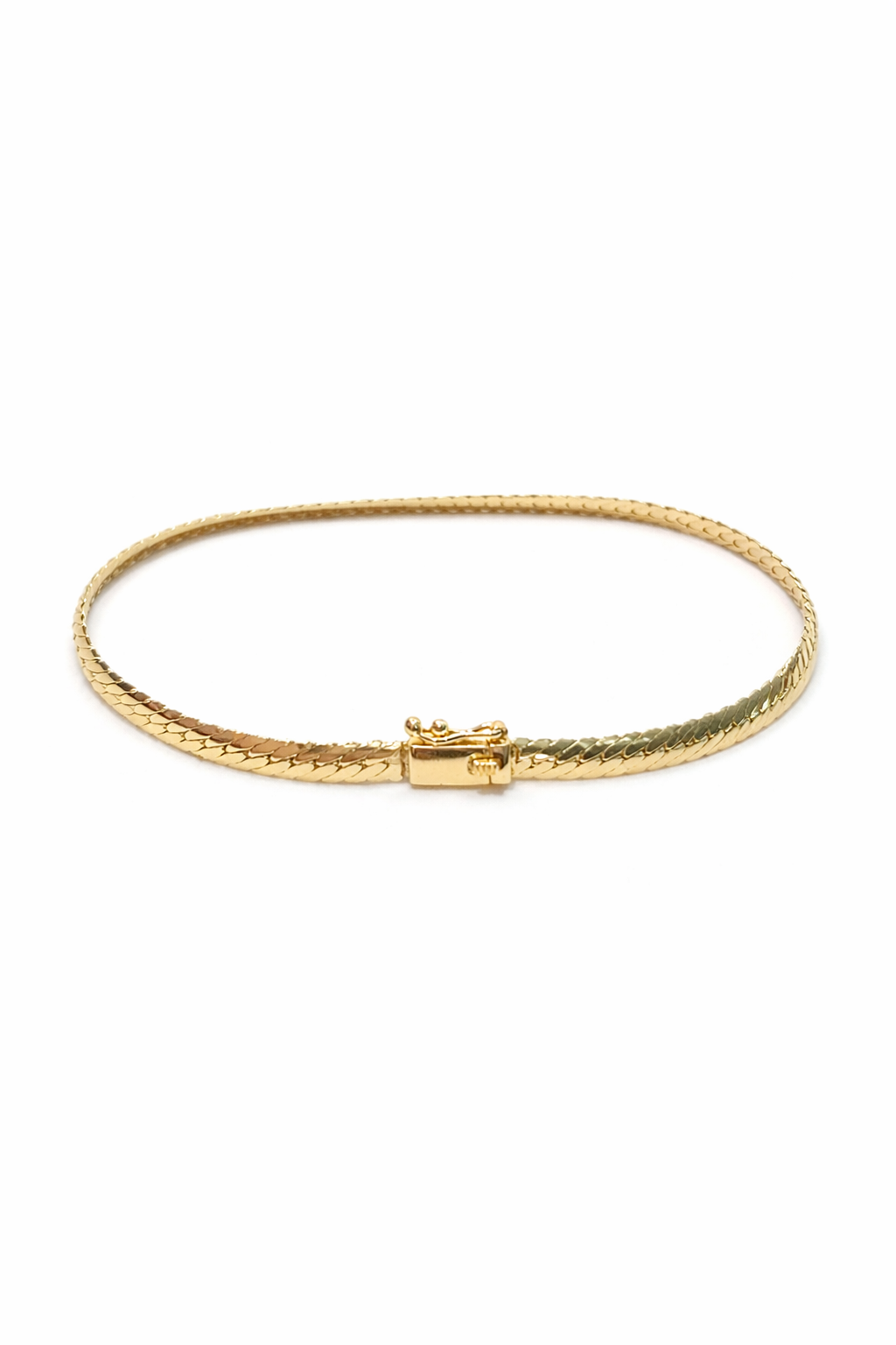 18k Yellow Gold Flat Curb Bracelet, 7.83gr