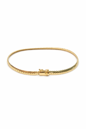 18k Yellow Gold Flat Curb Bracelet, 7.83gr