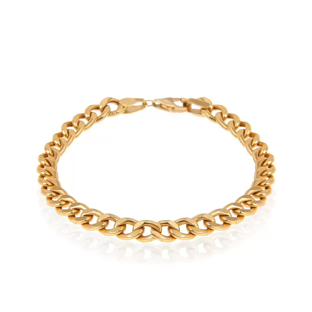 Yellow Gold Curb Link Bracelet.18k, 6.73gr