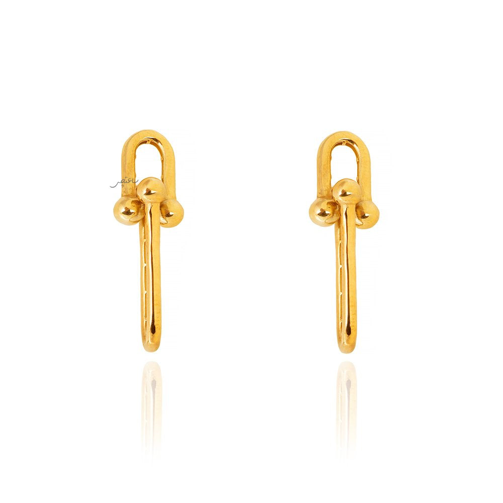 Tiffany Style HardWear Graduated Link Earrings with Butterfly Backing.  18k 4.68gr