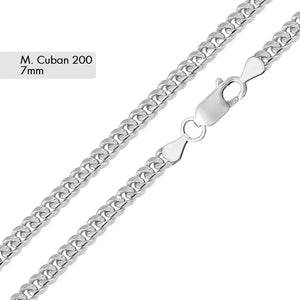 Silver Rhodium Plated Miami Cuban Chain. 925, 60.3gr , 24 