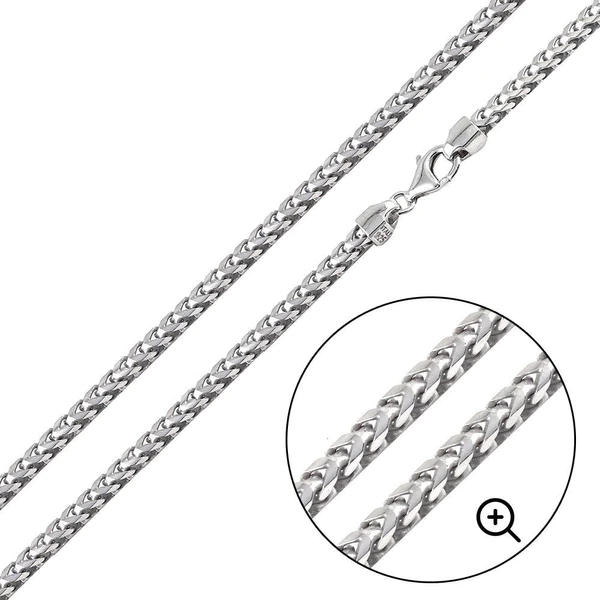 Sterling Silver Basic Round Franco Chain, 3.1mm