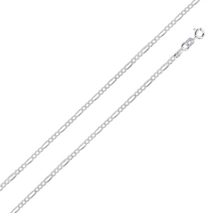 Silver Figaro Chains, 16 