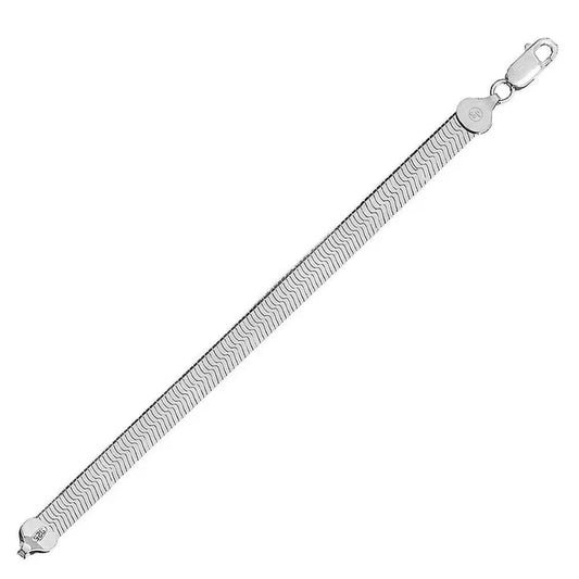 Sterling Silver High Polished Herring Bone 050 Chain, 925