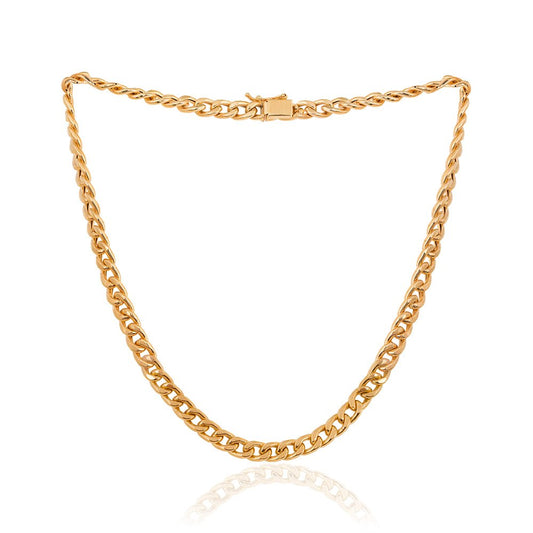 Yellow Gold Curb Chain Necklace, 18k, 12.99gr, 16 Inches