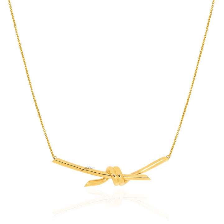 18K Yellow Gold Knot Necklace 6.55gr