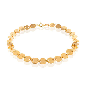 Yellow Gold Bracelet with Multiple Circle Charms 18k 5.18gr