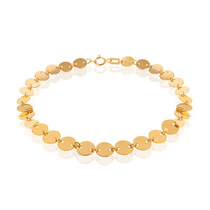 Yellow Gold Bracelet with Multiple Circle Charms 18k 5.18gr