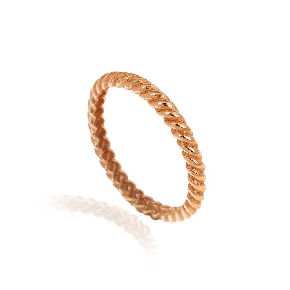 Yellow gold ring Twisted Rope Style 18k 1.25gr