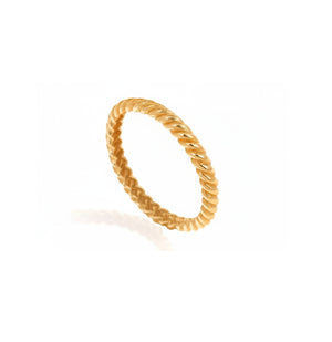 18K Yellow Gold Twisted Band