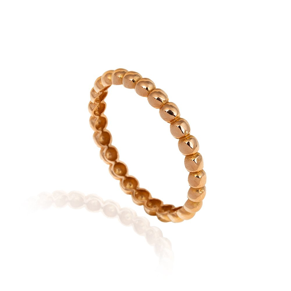 Yellow gold ring Beaded Style 18k 0.98gr