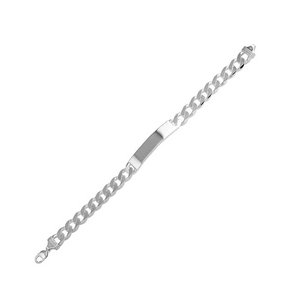 Sterling Silver Engravable ID Curb  Bracelet