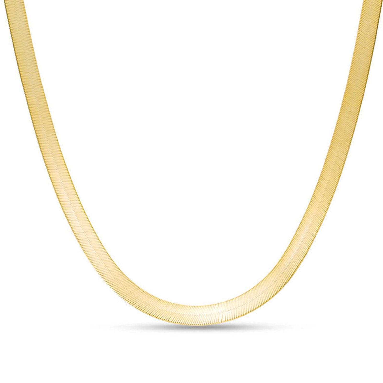 Yellow Gold Herringbone necklace, 18k, 18 Inches, 9.68gr