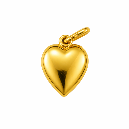 18k Yellow Gold Heart Pendant