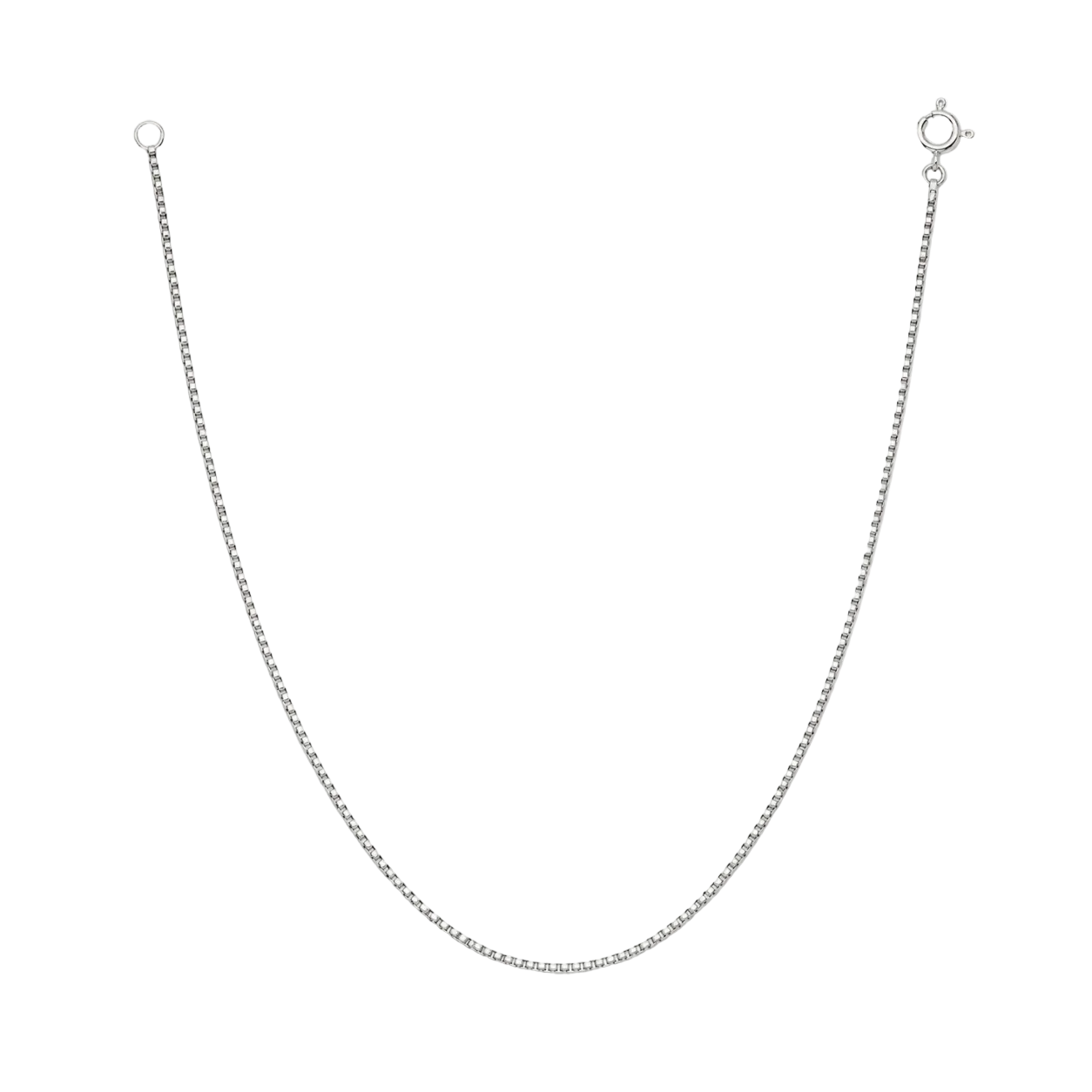 925 Sterling Silver Round Box Chain Necklace