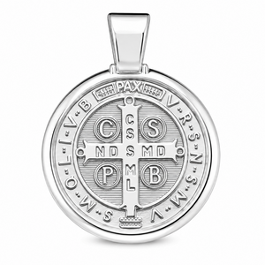 925 Sterling Silver St. Benedict Medallion Pendant