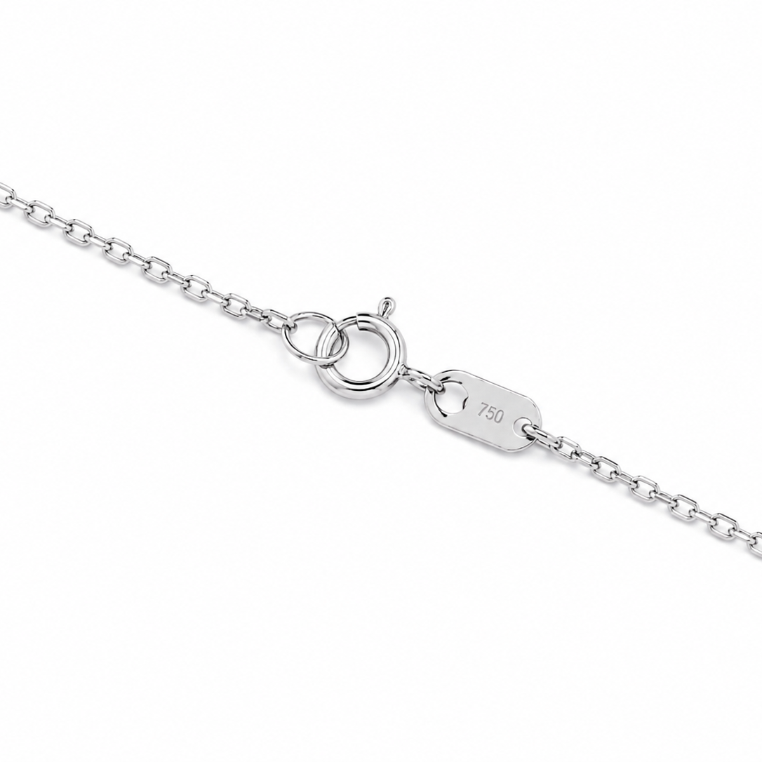 18K White Gold Cable Chain Necklace