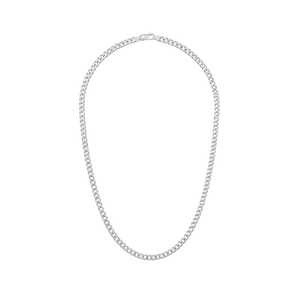 925 Sterling Silver Curb Chain Necklace 24"