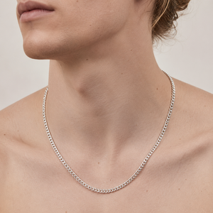 925 Sterling Silver Curb Chain Necklace 24"