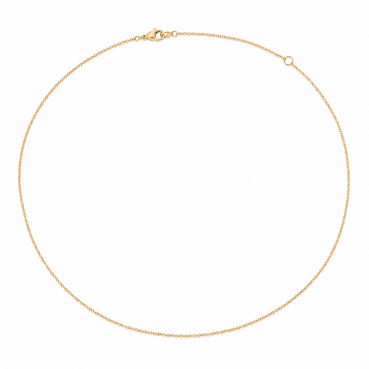 18K Yellow Gold Cable Chain Necklace 16"