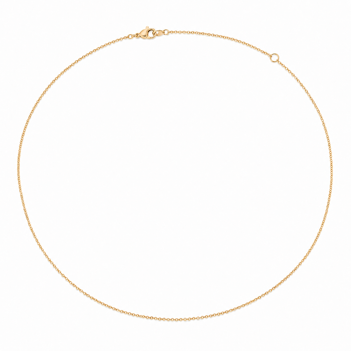 18K Yellow Gold Cable Chain Necklace 16"