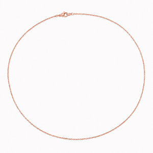 18K Rose Gold Link Chain Necklace 16"