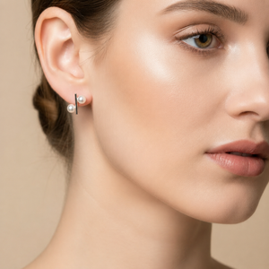 Sterling Silver Pearl Stud Earrings