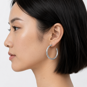 925 Sterling Silver Triple-Tube Hoop Earrings 40mm