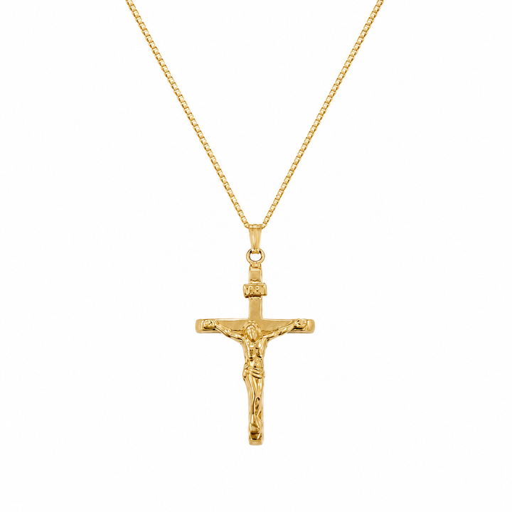 10K Yellow Gold Crucifix Pendant