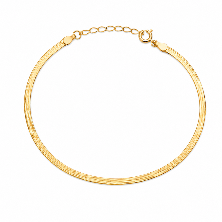 10K Yellow Gold Herringbone Bracelete