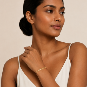 10K Yellow Gold Herringbone Bracelete