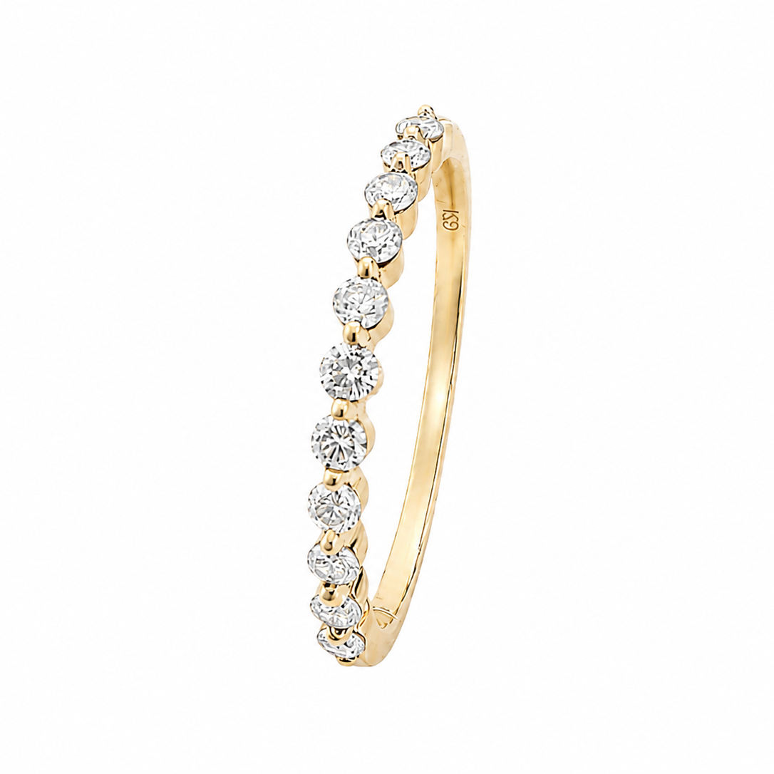 10K Yellow Gold Diamond Half Eternity Band