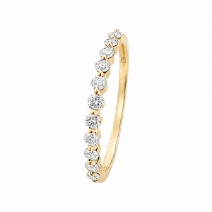 10K Yellow Gold Diamond Half Eternity Band