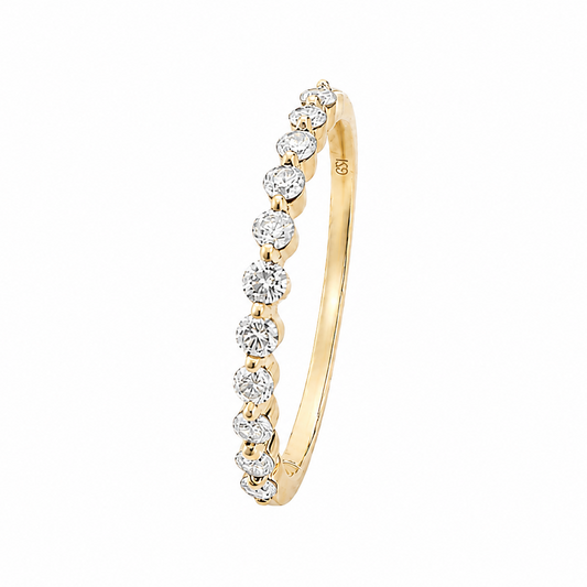 10K Yellow Gold Diamond Half Eternity Band