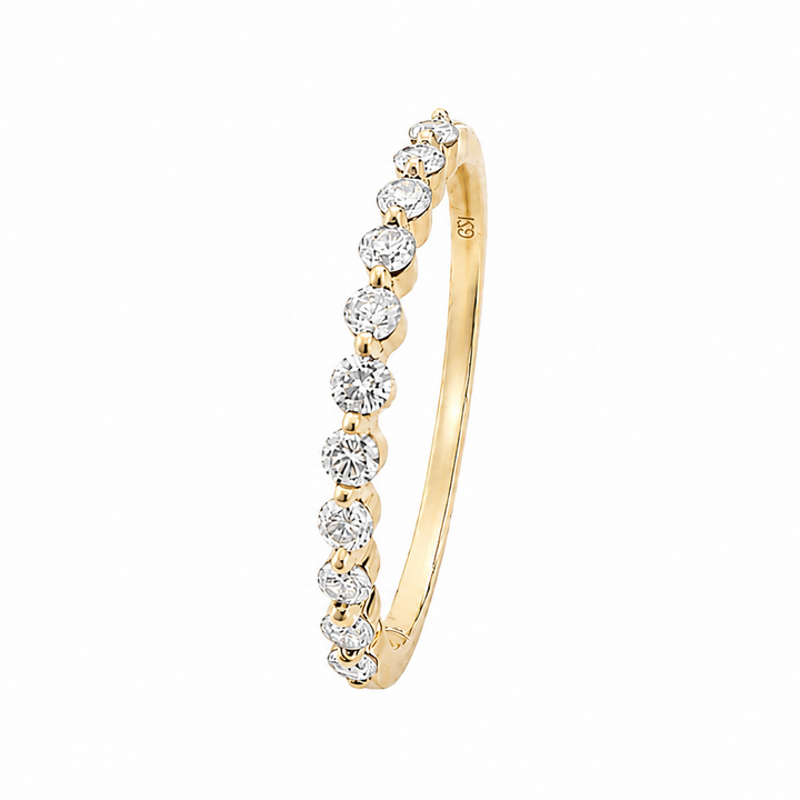 10K Yellow Gold Diamond Half Eternity Band