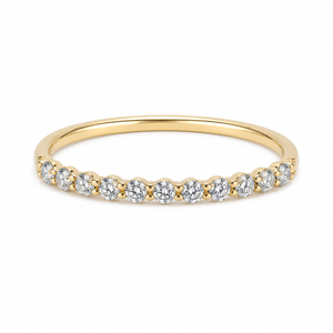 10K Yellow Gold Diamond Half Eternity Band