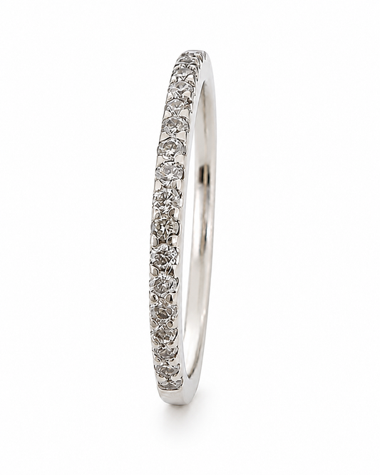 18K White Gold Half Eternity Diamond Ring