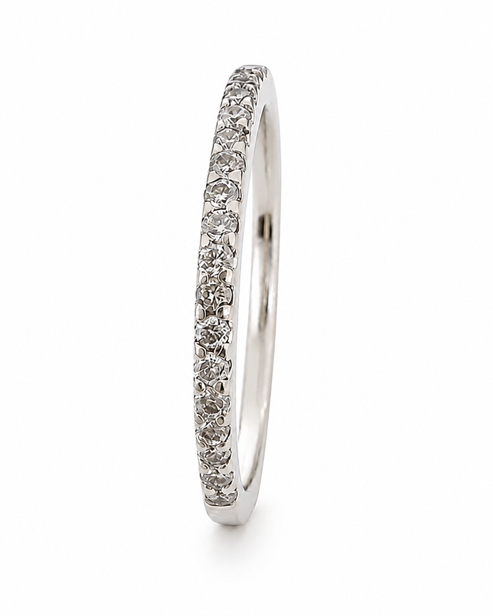 18K White Gold Half Eternity Diamond Ring