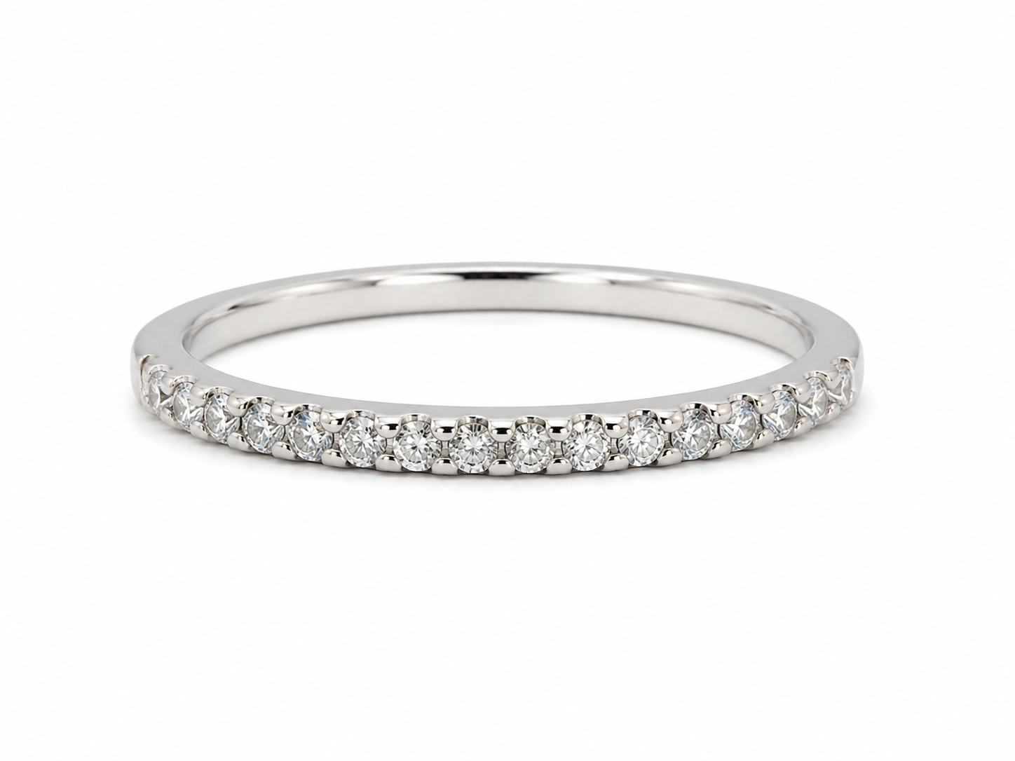 18K White Gold Half Eternity Diamond Ring