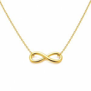 18k Yellow Gold Station Infinity Necklace