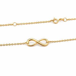 18k Yellow Gold Station Infinity Necklace