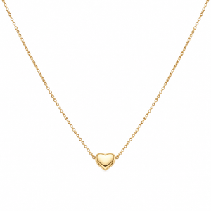 18k Yellow Gold Heart Charm Necklace