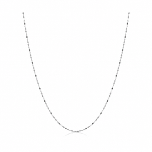 18k White Gold Disc Diamond Cut Chain