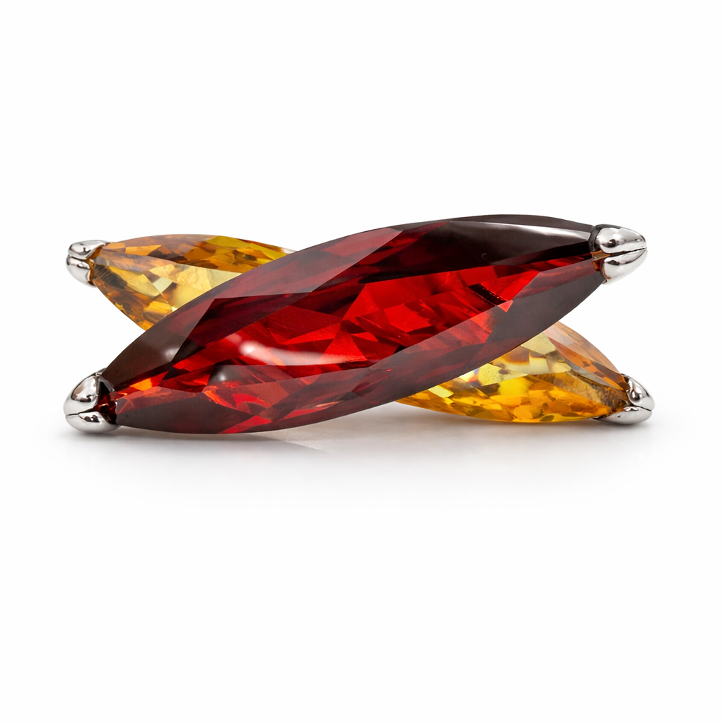 925 Sterling Silver Marquise Statement Ring