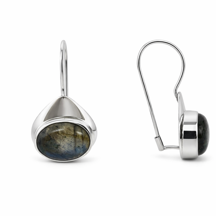 925 Sterling Silver Labradorite Drop Earrings