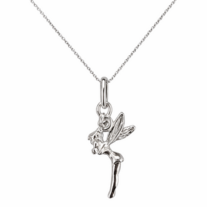 925 Sterling Silver Fairy Pendant Necklace