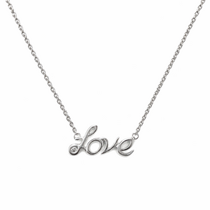 925 Sterling Silver "Love" Pendant Necklace