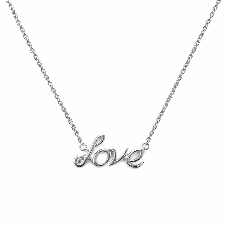 925 Sterling Silver "Love" Pendant Necklace