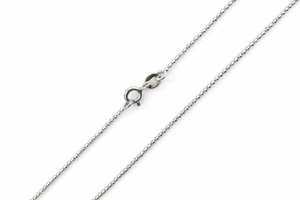 925 Sterling Silver Rhodium Plated Bead Style Chain