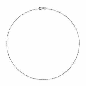 925 Sterling Silver Rhodium Plated Bead Style Chain